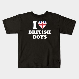 I Love British Boys, I Heart British Kids T-Shirt